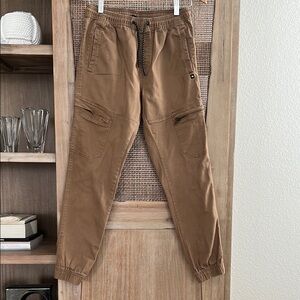 Tony Hawk Men's Brown Cargo Jogger Pants
